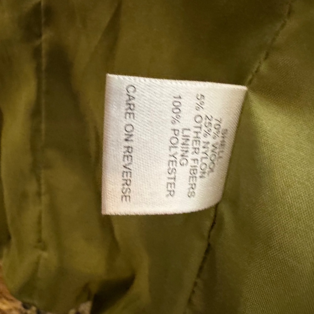 Talbots Tweed Blazer Jacket Green Blue Size 10P Classic Career Chic Textured - Picture 6 of 16
